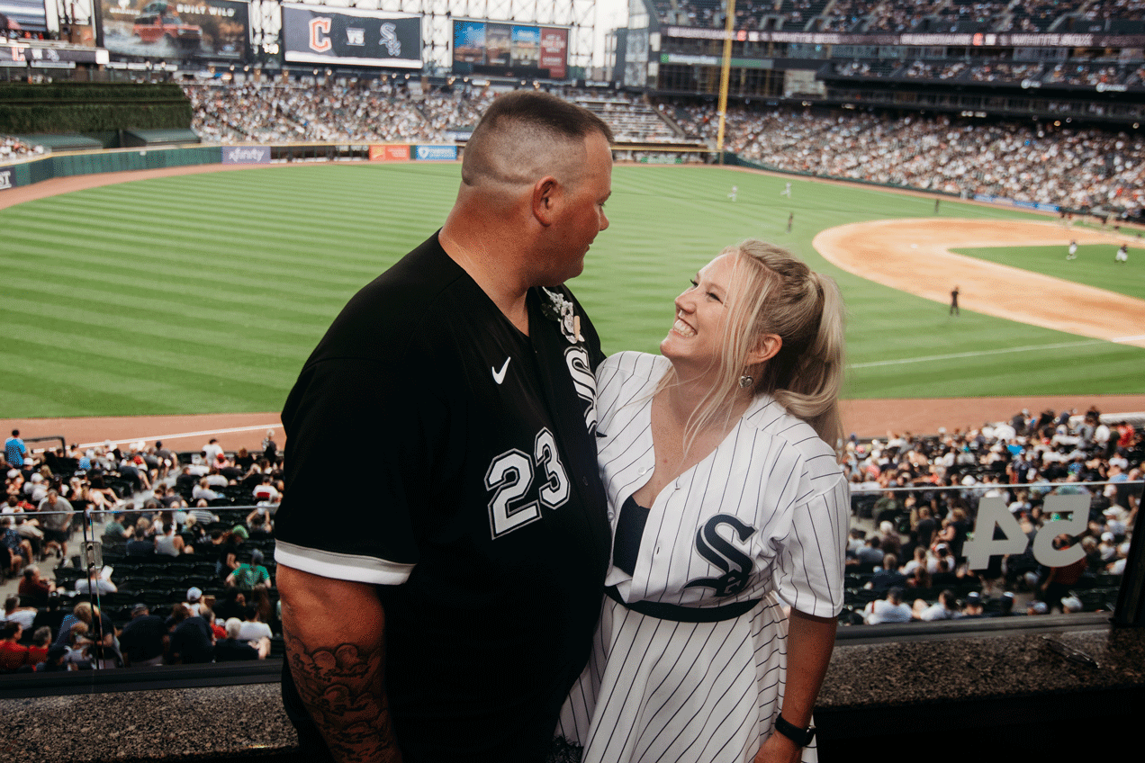 Vern and kelley staring lovingly
